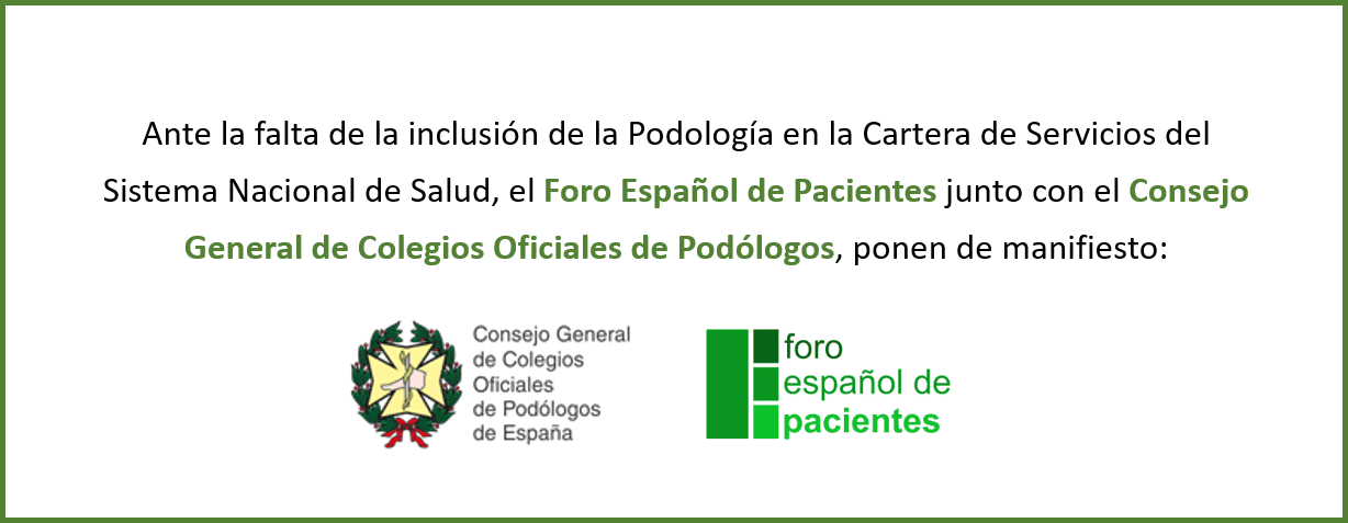 Manifiesto FEP y General de Colegios Oficiales de Podologos