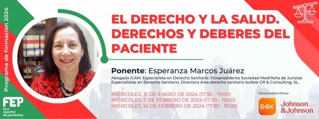 Eventos 3 El Derecho y la Salud. PonenteEsperanza Marcos Juarez. GSK Y JJ
