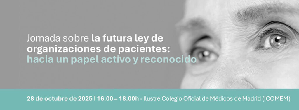 Jornada sobre la futura ley de organizaciones de pacientes: hacia un papel activo y reconocido 1 banner jornada ley asociaciones