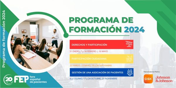 PROGRAMA DE FORMACIÓN GLOBAL FORO ESPAÑOL DE PACIENTES 2024